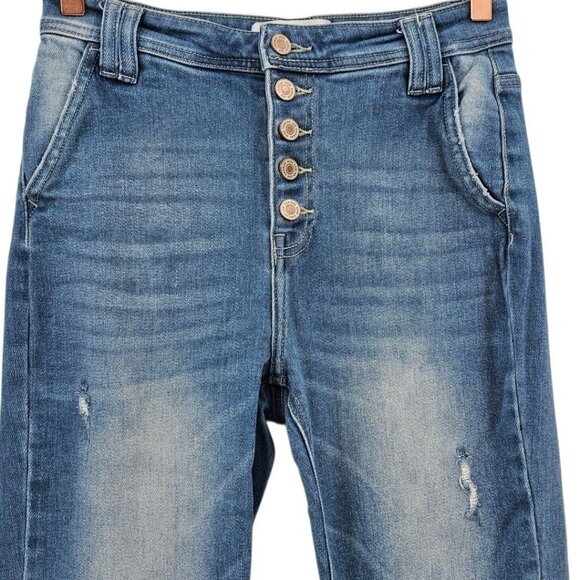 KanCan Womens 27 Sian‎ High Rise Buttonfly Flare Jeans - Picture 4 of 14